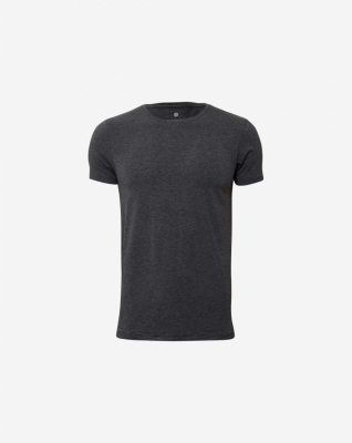 T-Shirt Rundhals, Bambusviskose, Grau