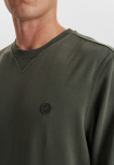 Bambusviskose, Sweatshirt m. logo, Grün