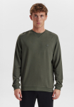 Bambusviskose, Sweatshirt m. logo, Grün