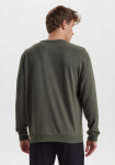 Bambusviskose, Sweatshirt m. logo, Grün