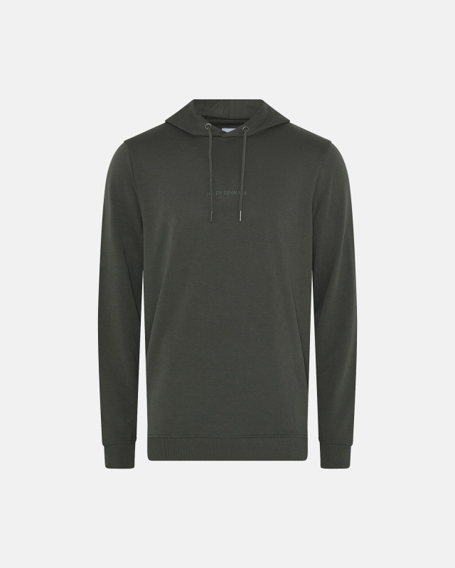 Bambusviskose, Hoodie m. logo, Grün -JBS of Denmark Men