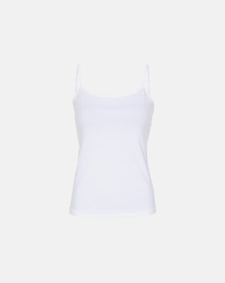 Bio-Baumwolle, Top schmaler Träger, Weiß -JBS of Denmark Women