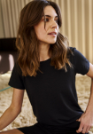 Bambusviskose, T-Shirt, Schwarz -JBS of Denmark Women