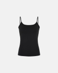 Bambusviskose, Top schmaler Träger, Schwarz -JBS of Denmark Women