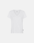 Bambusviskose, T-Shirt v-neck, Weiss -JBS of Denmark Women