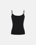Bio-Baumwolle, Top schmaler Träger, Schwarz -JBS of Denmark Women