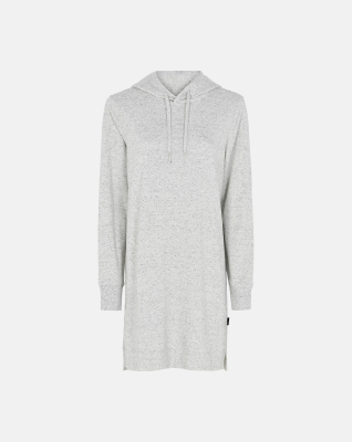Bambus, Hoodie Kleid, Hellgrau