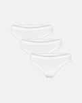 Bambus, String Tanga, 3-Pack, Weiß -JBS of Denmark Women