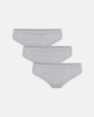 Bambus, String Tanga, 3-Pack, Hellgrau - JBS of Denmark Women