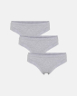 Bambus, Tai Slips, 3-Pack, Hellgrau - JBS of Denmark Women
