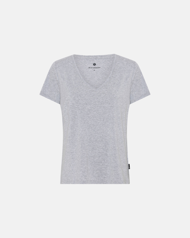 Bambusviskose, T-Shirt v-neck, Grau -JBS of Denmark Women
