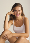 Bambusviskose, Top schmaler Träger, Weiß -JBS of Denmark Women