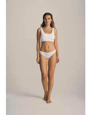 Bambusviskose, BH Top breiter Träger, Weiß -JBS of Denmark Women