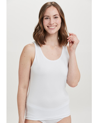 Bambusviskose, Top breiteTräger, Weiß -JBS of Denmark Women