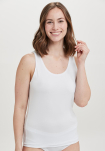 Bambusviskose, Top breiteTräger, Weiß -JBS of Denmark Women