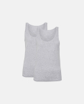 Bambus, Top Breiter Träger, 2-Pack, Grau -JBS of Denmark Women