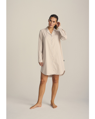 Bambusviskose, Nachthemd mit Knöpfen, Sand -JBS of Denmark Women