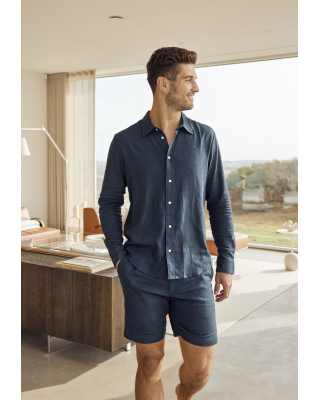 Leinen, Shorts, Marineblau -JBS of Denmark Men