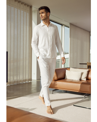 Leinen, Hose, Weiß -JBS of Denmark Men