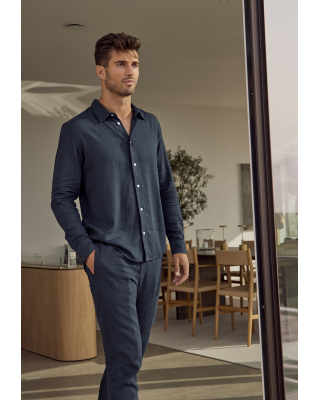 Leinen, Hose, Marineblau -JBS of Denmark Men