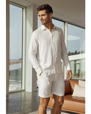Leinen, Hemd, Weiß -JBS of Denmark Men