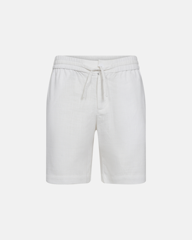 Shorts, Leinen/Bambusviskos, Weiß