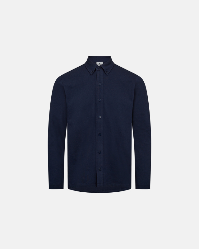 Bambusviskose, Polo-Shirt in "Pique", Marineblau -JBS of Denmark Men