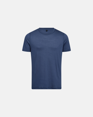 Bio-Wolle, T-shirt, Blau