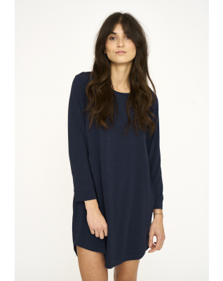 Bambusviskose, Big Shirt mit Ärmeln, Navy -JBS of Denmark Women