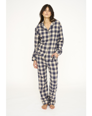 100% Bio-Baumwolle, Pyjamashirt, kariert -JBS of Denmark Women