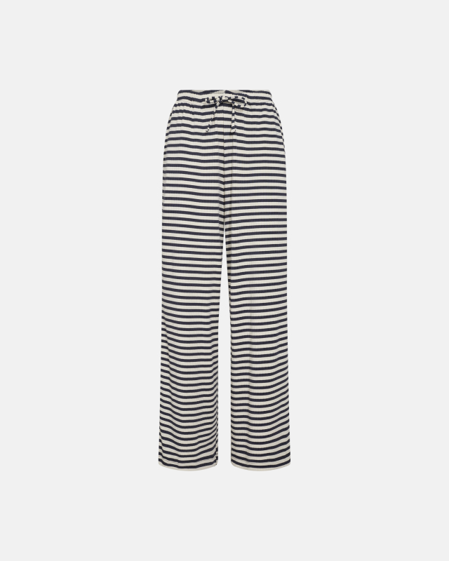 Bambusviskose, Rib-Hose, Blau Gestreift -JBS of Denmark Women