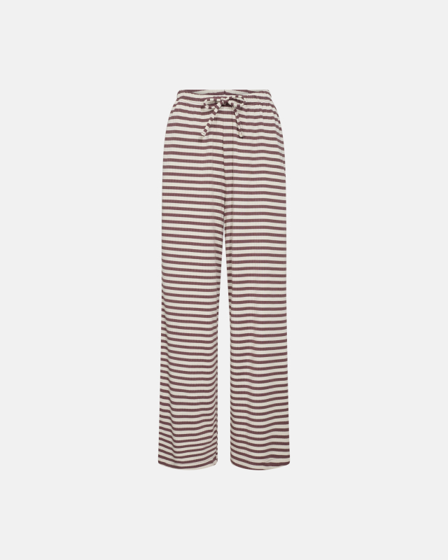 Bambusviskose, Rib-Hose, Dunkelrosa Gestreift -JBS of Denmark Women
