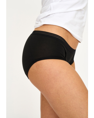Bambus, Brief Pantie "Absorbent" 30 ml, Schwarz -JBS of Denmark Women