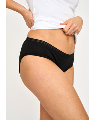 Bambus, Tai Pantie "Absorbent", Schwarz -JBS of Denmark Women