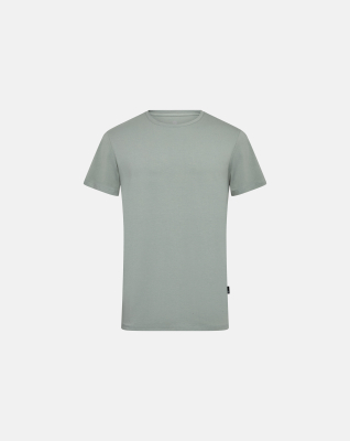 T-Shirt Rundhals, Bambusviskose, Grün