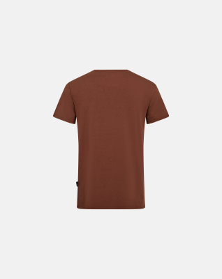 T-Shirt Rundhals, Bambusviskose, Braun