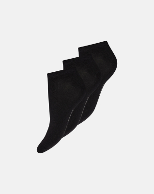 Bambusviskose, Footies, 3er-Pack, Schwarz