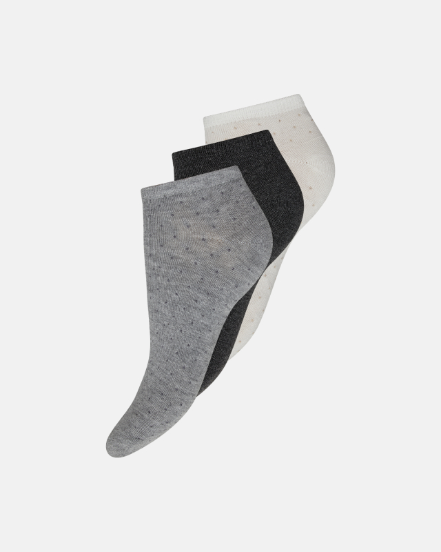 Bambusviskose, Füßlinge, 3er-Pack, Weiß Schwarz Grau -Decoy