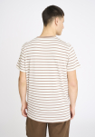 Bambusviskose, T-Shirt "Rundhals", Gestreift Braun -Resteröds