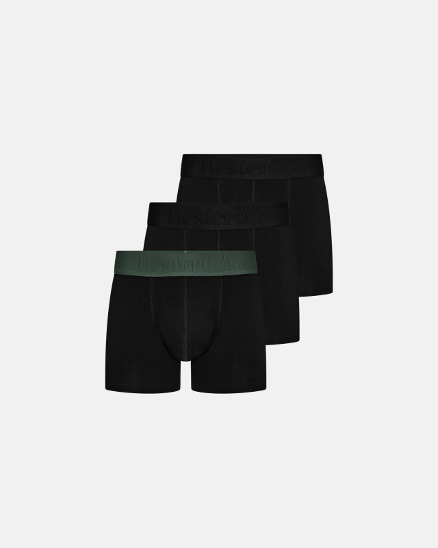 Bambusviskose, Boxershorts "gunnar", 3er-Pack, Schwarz Grün -Resteröds