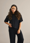 Bambusviskose, Oversize-T-Shirt, Schwarz -JBS of Denmark Women
