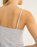 Bambusviskose, Top schmaler Träger, Hellgrau -JBS of Denmark Women