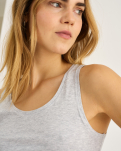 Bambusviskose, Top breite Träger, Hellgrau -JBS of Denmark Women