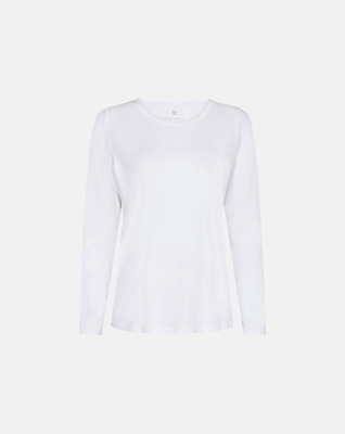 Bambusviskose, Langärmelig T-Shirt, Weiß -JBS of Denmark Women