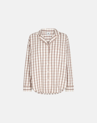 100% Bio-Baumwolle, Pyjamahemd, Braun -JBS of Denmark Women