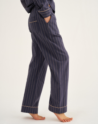 100% Bio-Baumwolle, Pyjamahose, Blau -JBS of Denmark Women