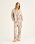 100% Bio-Baumwolle, Pyjamahose, Braun -JBS of Denmark Women