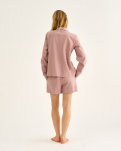 Bambus, "Seersucker" Schlafshorts, Rose