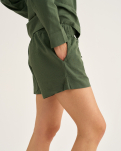 Bambus, "Seersucker" Schlafshorts, Grün