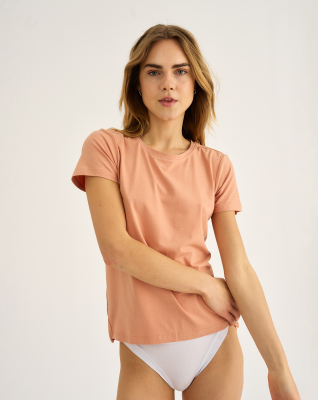 Bambusviskose, T-Shirt, Pfirsich